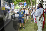 Protest against US President Trump in Brussels