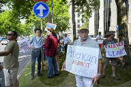 Protest against US President Trump in Brussels