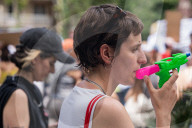 Hundreds Of Barcelona Residents Demonstrate Against The Tourism Industry.