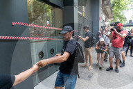 Hundreds Of Barcelona Residents Demonstrate Against The Tourism Industry.