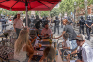 Hundreds Of Barcelona Residents Demonstrate Against The Tourism Industry.