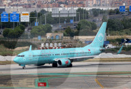 Sun Express Boeing 737 With Istanbul Livery Landing In Barcelona