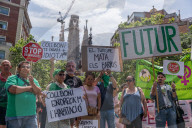 Hundreds Of Barcelona Residents Demonstrate Against The Tourism Industry.