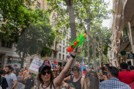 Hundreds Of Barcelona Residents Demonstrate Against The Tourism Industry.