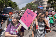 Hundreds Of Barcelona Residents Demonstrate Against The Tourism Industry.