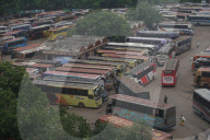 Mohakhali Bus Terminal Crowded With Buses