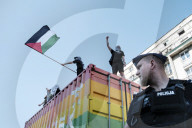 Maersk Container Blocked Off During Equality Parade In Warsaw