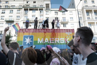 Maersk Container Blocked Off During Equality Parade In Warsaw