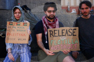 Pro-Palestinian Demonstration In Solidarity With Madleen Flotilla  