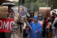 NYC Mayoral Candidates Hold Press Conference During “No Kings” Protest In Bryant Park
