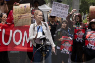 NYC Mayoral Candidates Hold Press Conference During “No Kings” Protest In Bryant Park