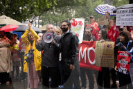 NYC Mayoral Candidates Hold Press Conference During “No Kings” Protest In Bryant Park