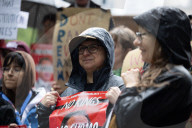 NYC Mayoral Candidates Hold Press Conference During “No Kings” Protest In Bryant Park