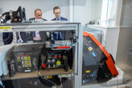 The Chief Secretary to the Treasury Darren Jones visits aerospace engineering specialists Leonardo in Edinburgh