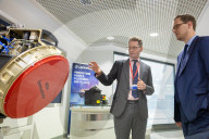 The Chief Secretary to the Treasury Darren Jones visits aerospace engineering specialists Leonardo in Edinburgh