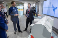 The Chief Secretary to the Treasury Darren Jones visits aerospace engineering specialists Leonardo in Edinburgh