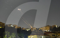 Iranian Missiles Facing Off Against Israeli Interceptors Over Beirut 