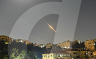 Iranian Missiles Facing Off Against Israeli Interceptors Over Beirut 