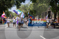 The LGBTQ+ Community, Along With Allies, Community Members And Associated Businesses And Organizations, March From Southside Park To The State Capital