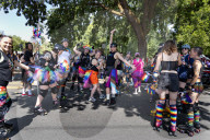 The LGBTQ+ Community, Along With Allies, Community Members And Associated Businesses And Organizations, March From Southside Park To The State Capital