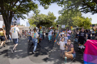 The LGBTQ+ Community, Along With Allies, Community Members And Associated Businesses And Organizations, March From Southside Park To The State Capital