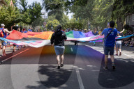 The LGBTQ+ Community, Along With Allies, Community Members And Associated Businesses And Organizations, March From Southside Park To The State Capital