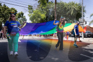 The LGBTQ+ Community, Along With Allies, Community Members And Associated Businesses And Organizations, March From Southside Park To The State Capital