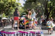 The LGBTQ+ Community, Along With Allies, Community Members And Associated Businesses And Organizations, March From Southside Park To The State Capital