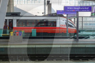 Austrian Federal Railways Trains At Vienna Central Station