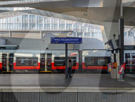 Austrian Federal Railways Trains At Vienna Central Station