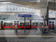 Austrian Federal Railways Trains At Vienna Central Station
