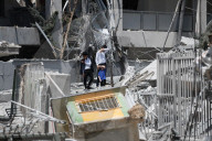  Building Struck by Iranian Ballistic Missile During Barrage in Petah Tikva, Israel