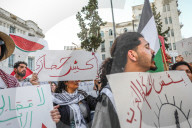 Pro-Palestinian March In Support Of Global March To Gaza In Tunis