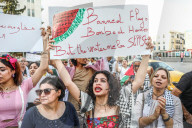 Pro-Palestinian March In Support Of Global March To Gaza In Tunis
