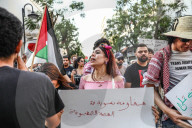 Pro-Palestinian March In Support Of Global March To Gaza In Tunis