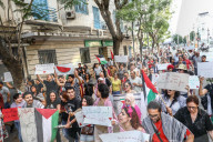 Pro-Palestinian March In Support Of Global March To Gaza In Tunis
