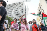 Pro-Palestinian March In Support Of Global March To Gaza In Tunis
