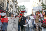 Pro-Palestinian March In Support Of Global March To Gaza In Tunis