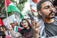 Pro-Palestinian March In Support Of Global March To Gaza In Tunis