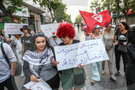 Pro-Palestinian March In Support Of Global March To Gaza In Tunis