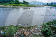 Pollution Of The River In Kathmandu, Nepal.