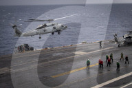 Aircraft carrier USS Nimitz conducts flight operations