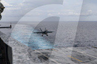 Aircraft carrier USS Nimitz conducts flight operations