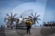 Aircraft carrier USS Nimitz conducts flight operations