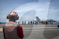 Aircraft carrier USS Nimitz conducts flight operations