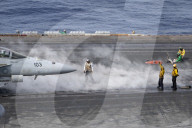 Aircraft carrier USS Nimitz conducts flight operations
