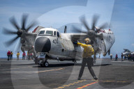 Aircraft carrier USS Nimitz conducts flight operations