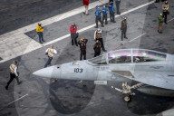 Aircraft carrier USS Nimitz conducts flight operations