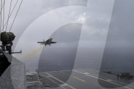 Aircraft carrier USS Nimitz conducts flight operations