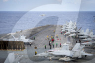 Aircraft carrier USS Nimitz conducts flight operations